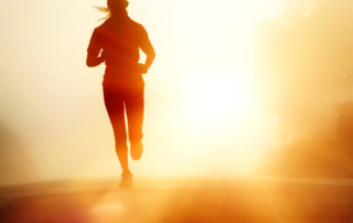 woman following her running goals